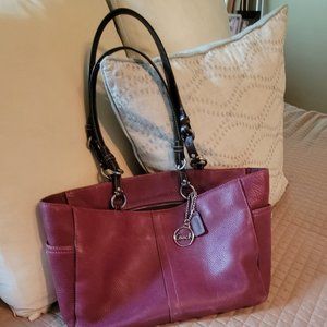 COACH Distressed Leather Tote